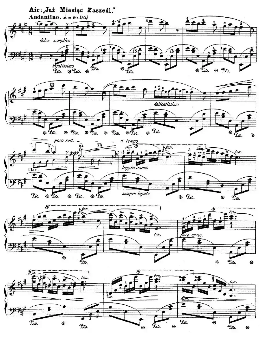 Grand Fantasy on Polish Airs Op.13(华丽的波兰民歌幻想曲·钢琴独奏版)