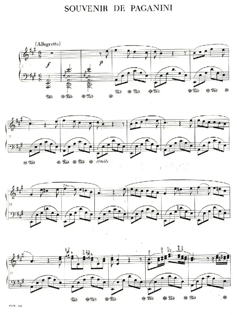 Souvenir de Paganini (纪念帕格尼尼)