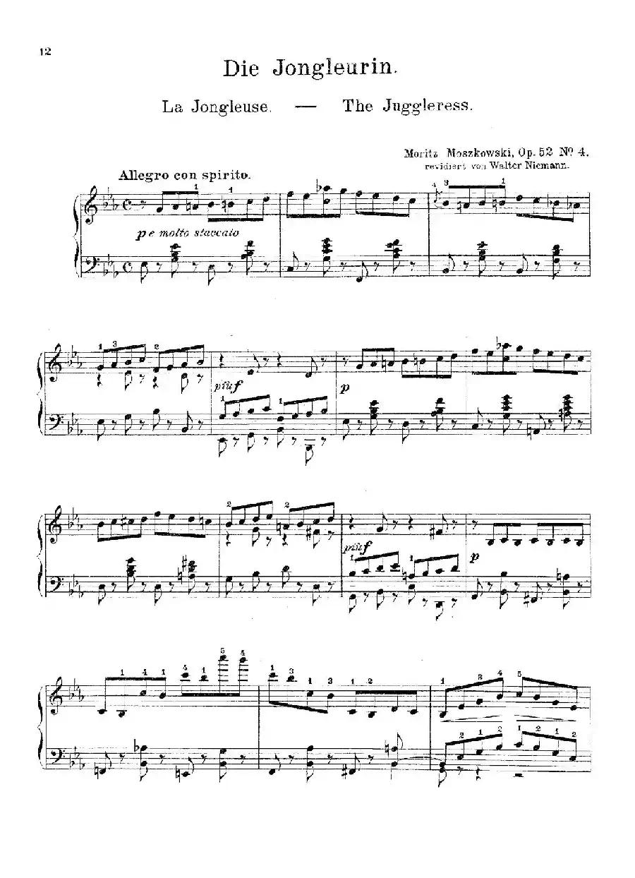 Die Jongleurin Op.52 No.4(女丑角)