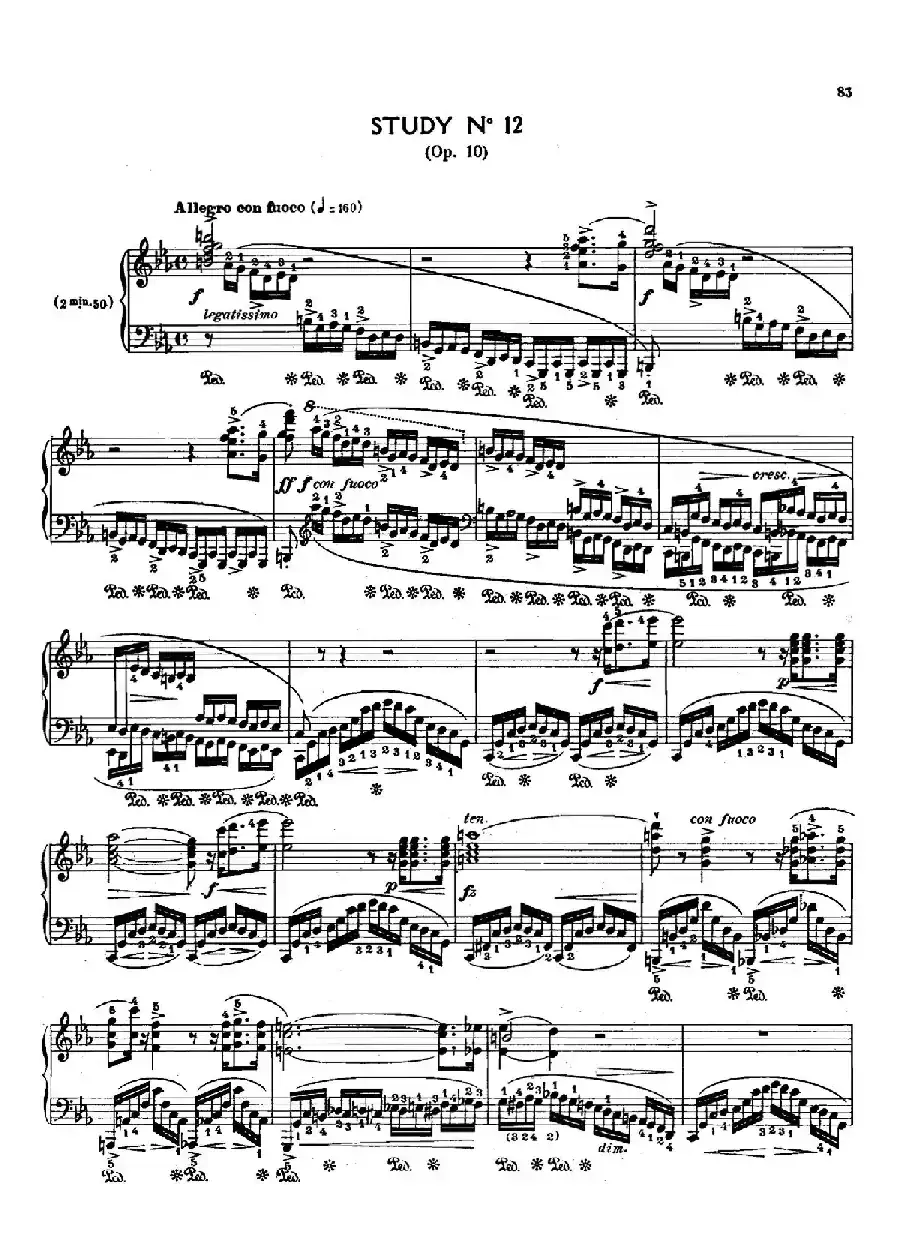 12 Etudes Op.10 柯尔托教学版(12首练习曲·12)