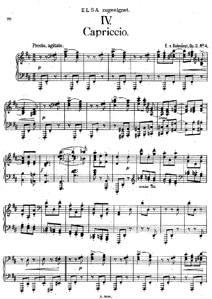 Four Pieces 4首小品 Op.2(Ⅳ)