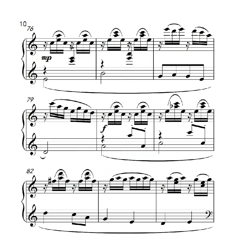 第六级B组 溪边嬉水(中国音乐学院钢琴考级作品1~6级)