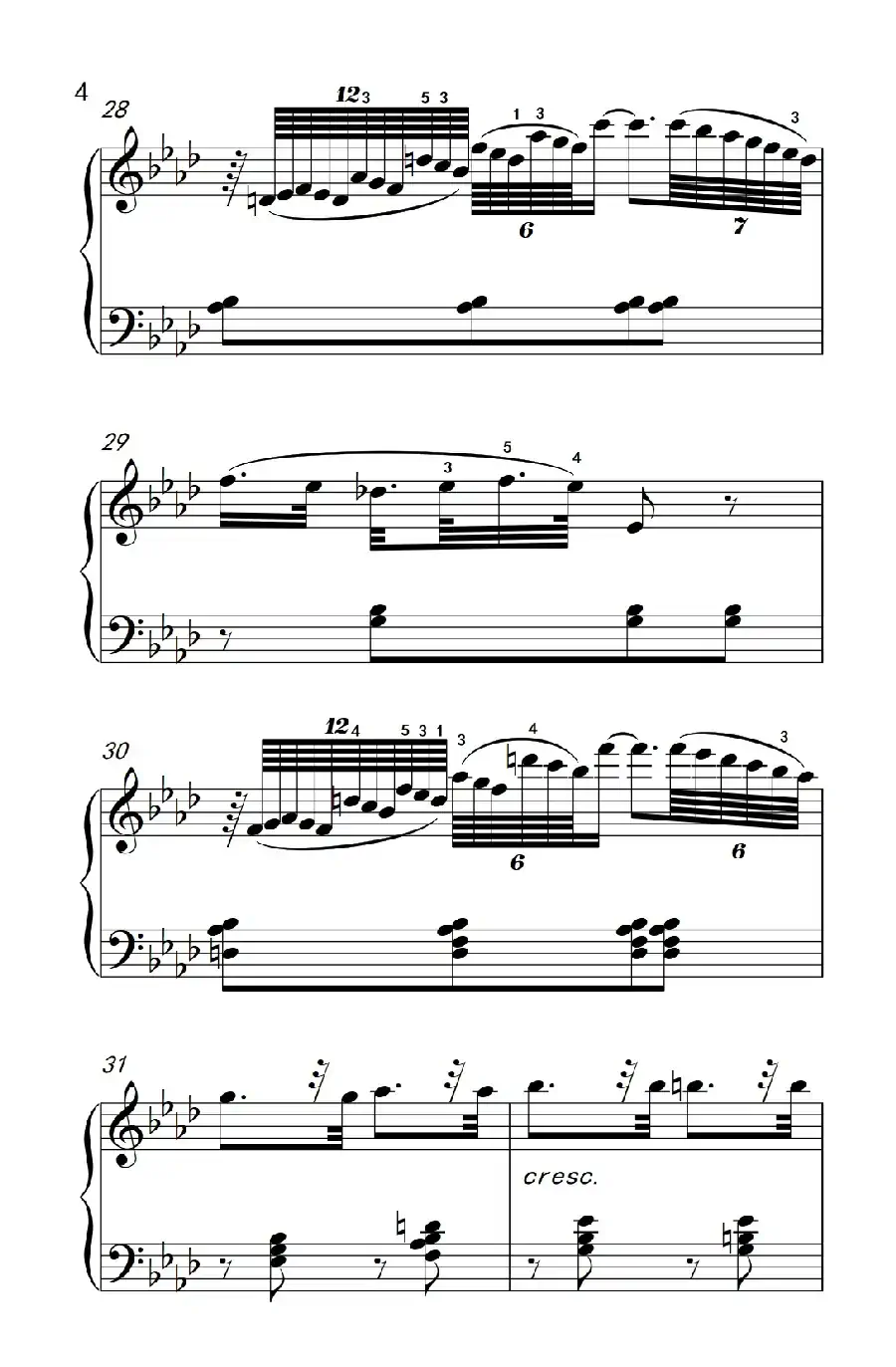 奏鸣曲 Opus 10 Nr.1 第二乐章(贝多芬奏鸣曲集 2)