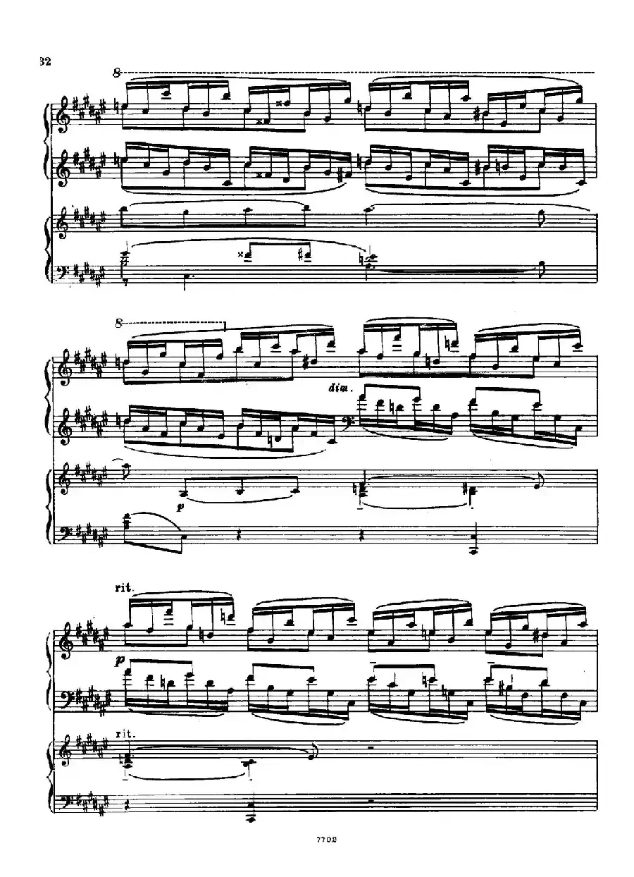 升f小调第一钢琴协奏曲 Op.1(双钢琴版)