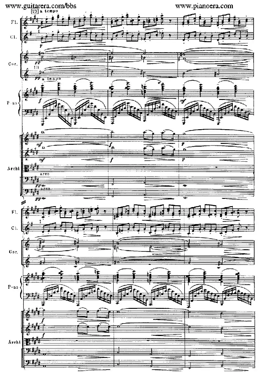 c小调第二钢琴协奏曲 Op.18(第二乐章总谱)