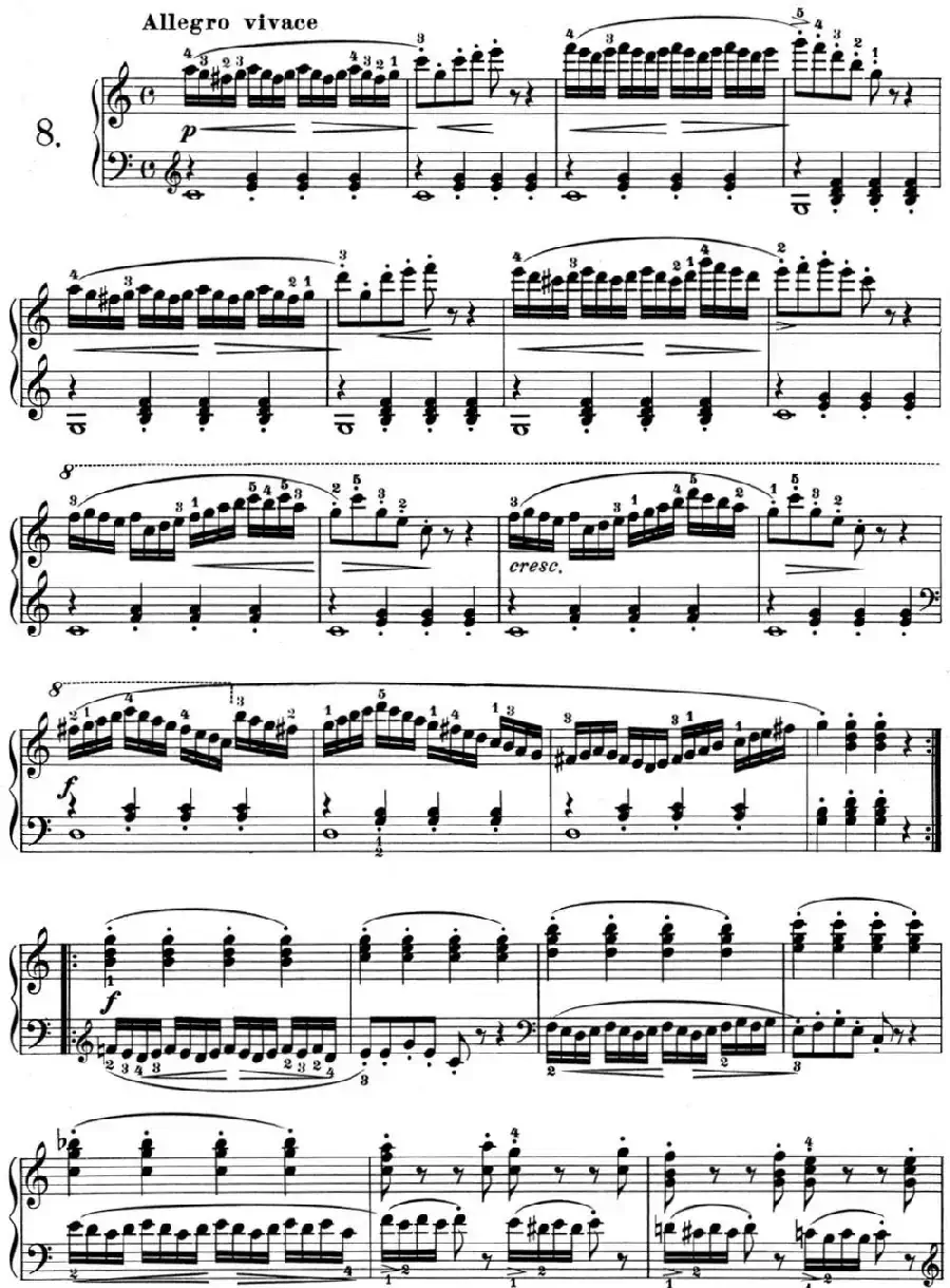 25首车尔尼Op.748练习曲(NO.8)