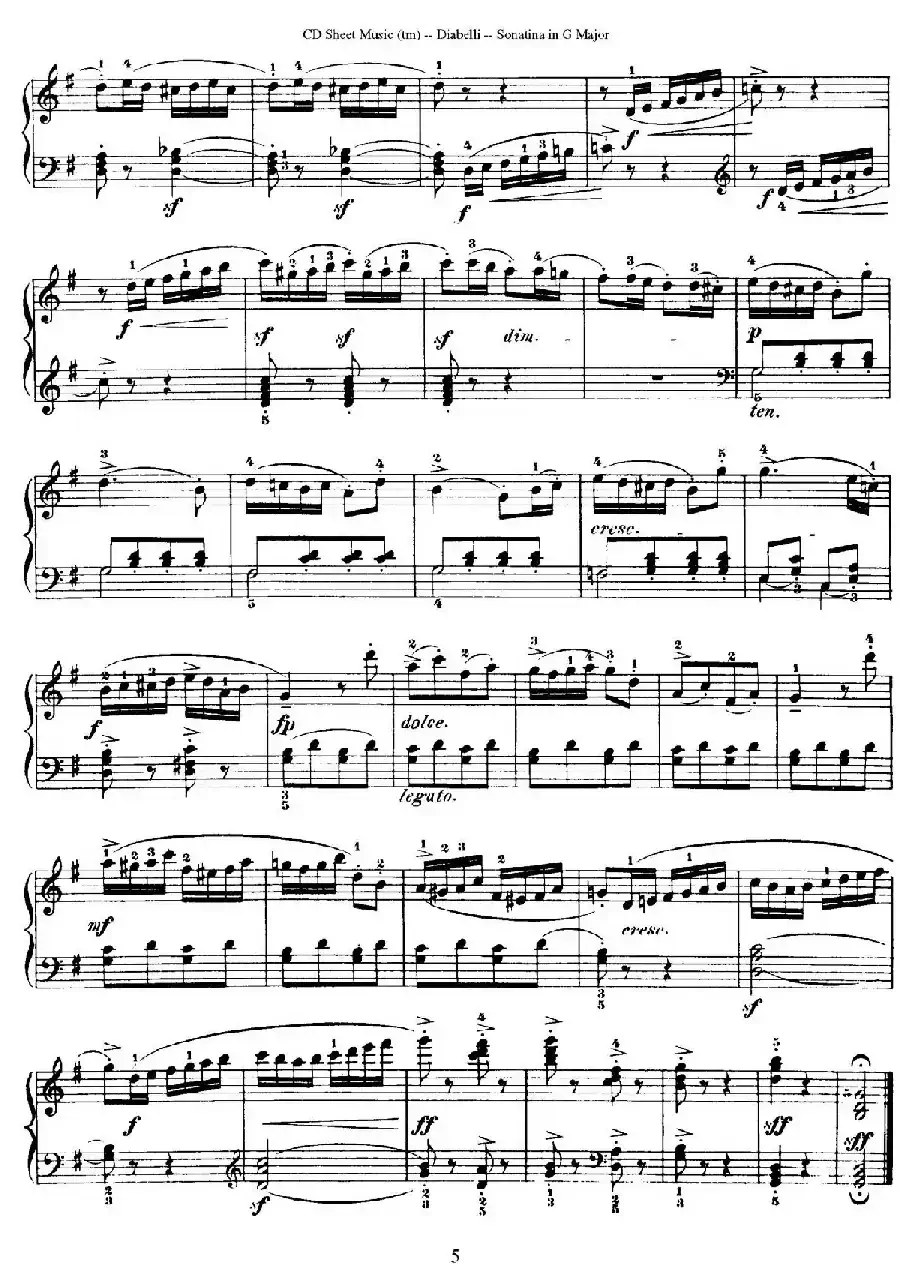 4 Piano Sonatinas(4首钢琴小奏鸣曲)(Op.151 No.1)