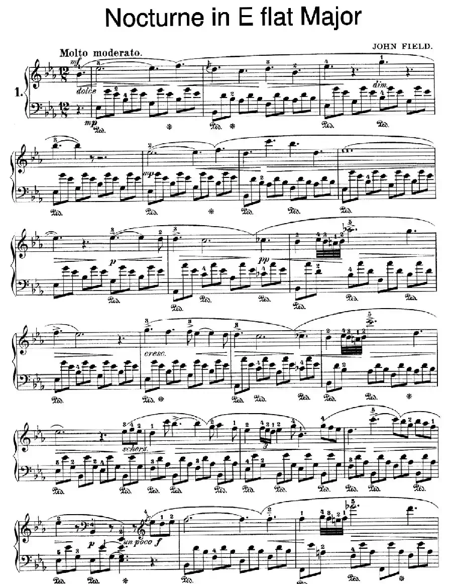Nocturne No.1 in E-flat Major(降E大调第一号夜曲)