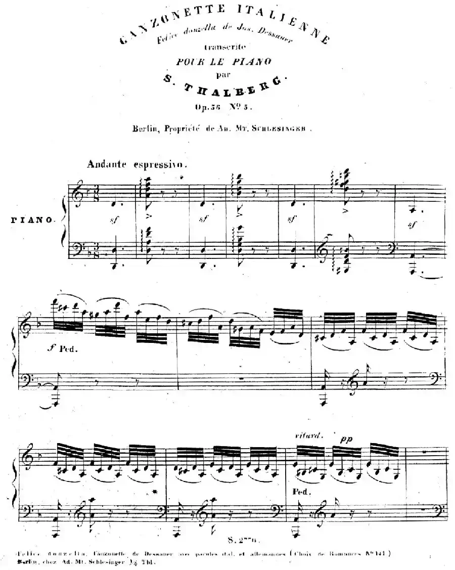 Canzonette Italienne Op.36-5(意大利小歌曲)