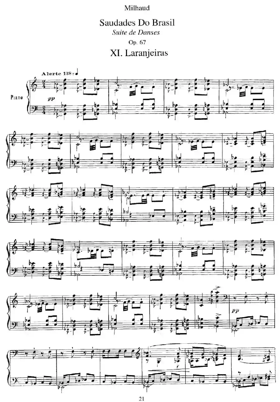 Saudados do Brasil Op.67(巴西回忆·Ⅹ)