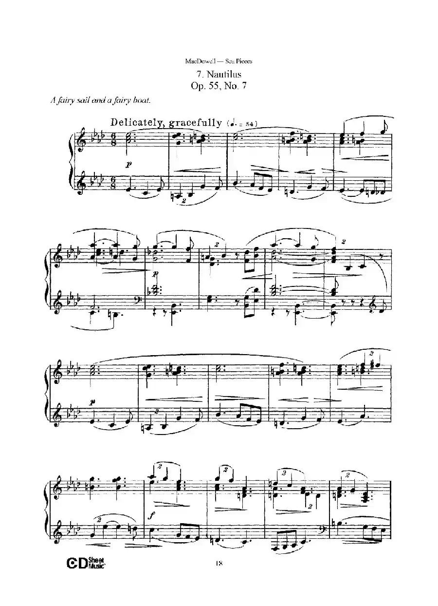 海景 Sea Pieces Op.55(No.7)
