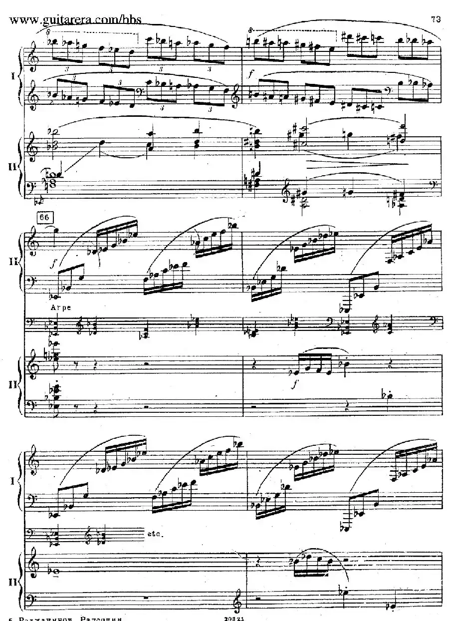 Rhapsody On A Theme Of Paganini Op.43(帕格尼尼主题狂想曲·双钢琴)(P61——87)