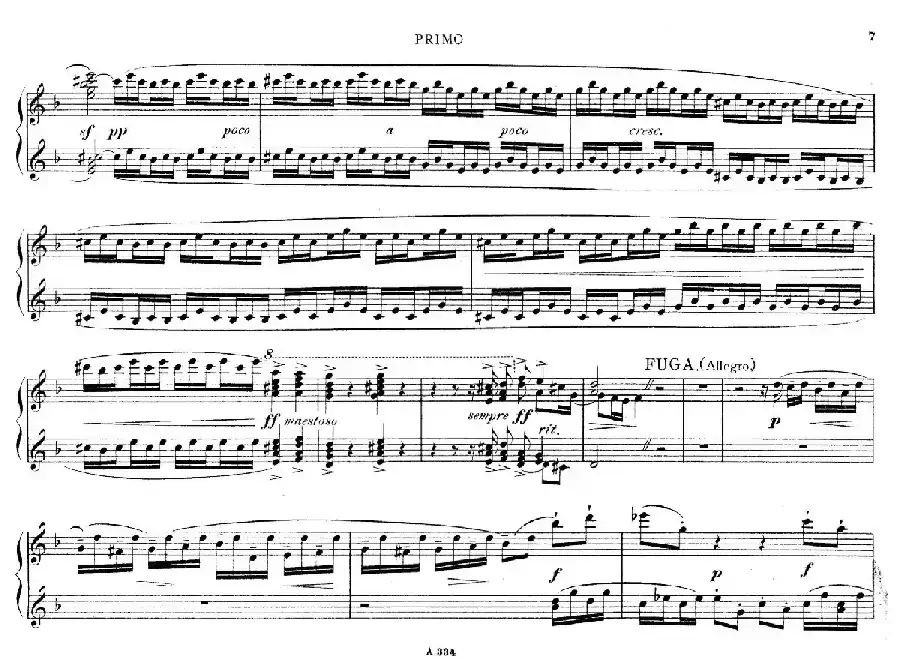d小调托卡塔与赋格(BWV 565·雷格改编钢琴四手联弹版)