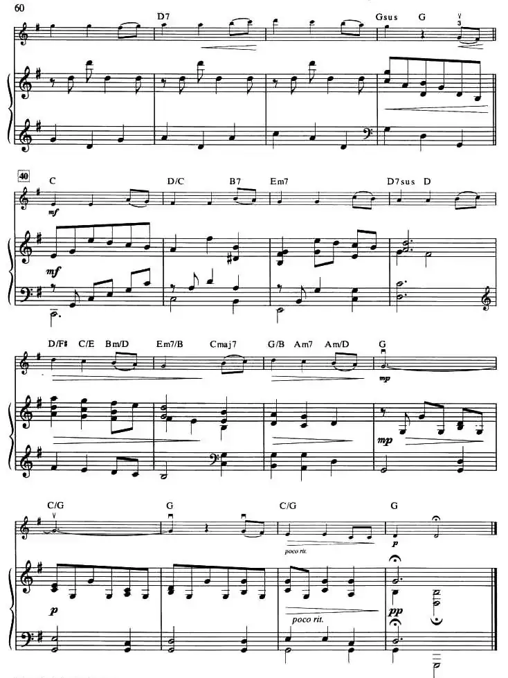 INFANT HOLY, INFANT LOWLY(钢琴伴奏谱)