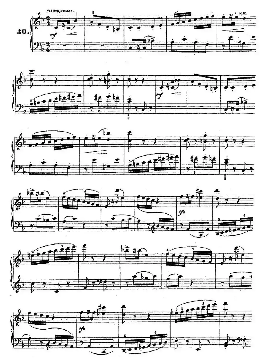 36 Etudes Rhythmiques et Melodiques Op.105(36首节奏与旋律练习曲 26—30)