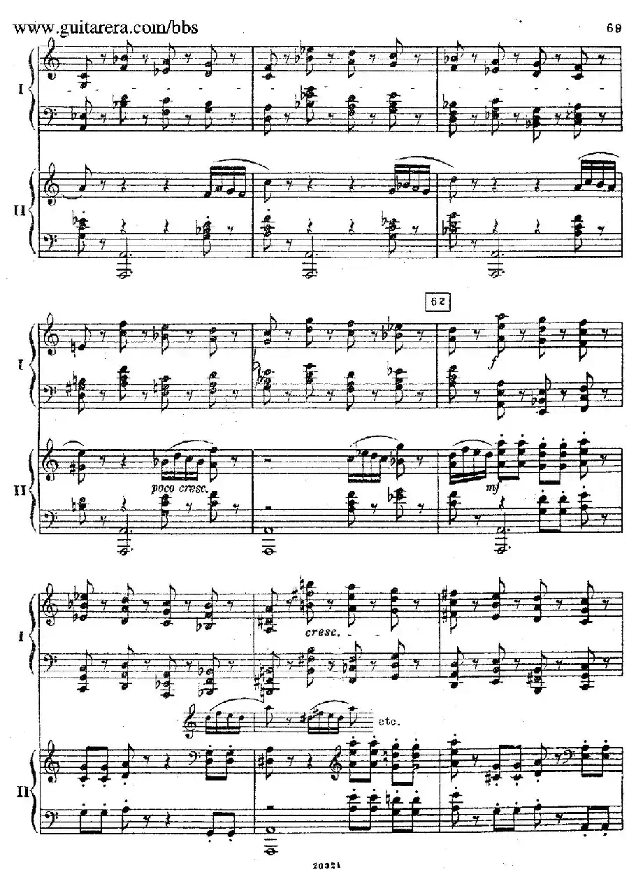 Rhapsody On A Theme Of Paganini Op.43(帕格尼尼主题狂想曲·双钢琴)(P61——87)