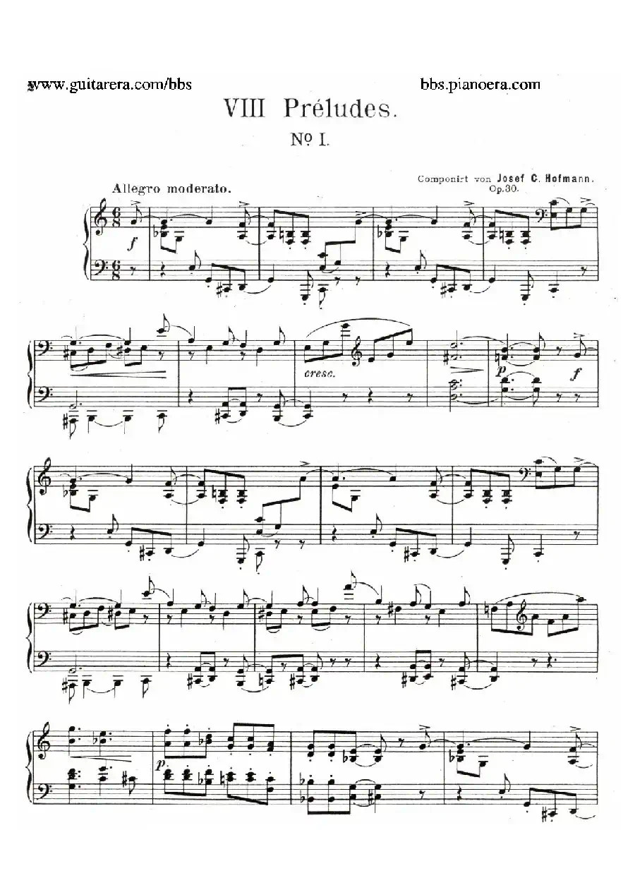 Eight Preludes Op.30(8首前奏曲 1. C大调)