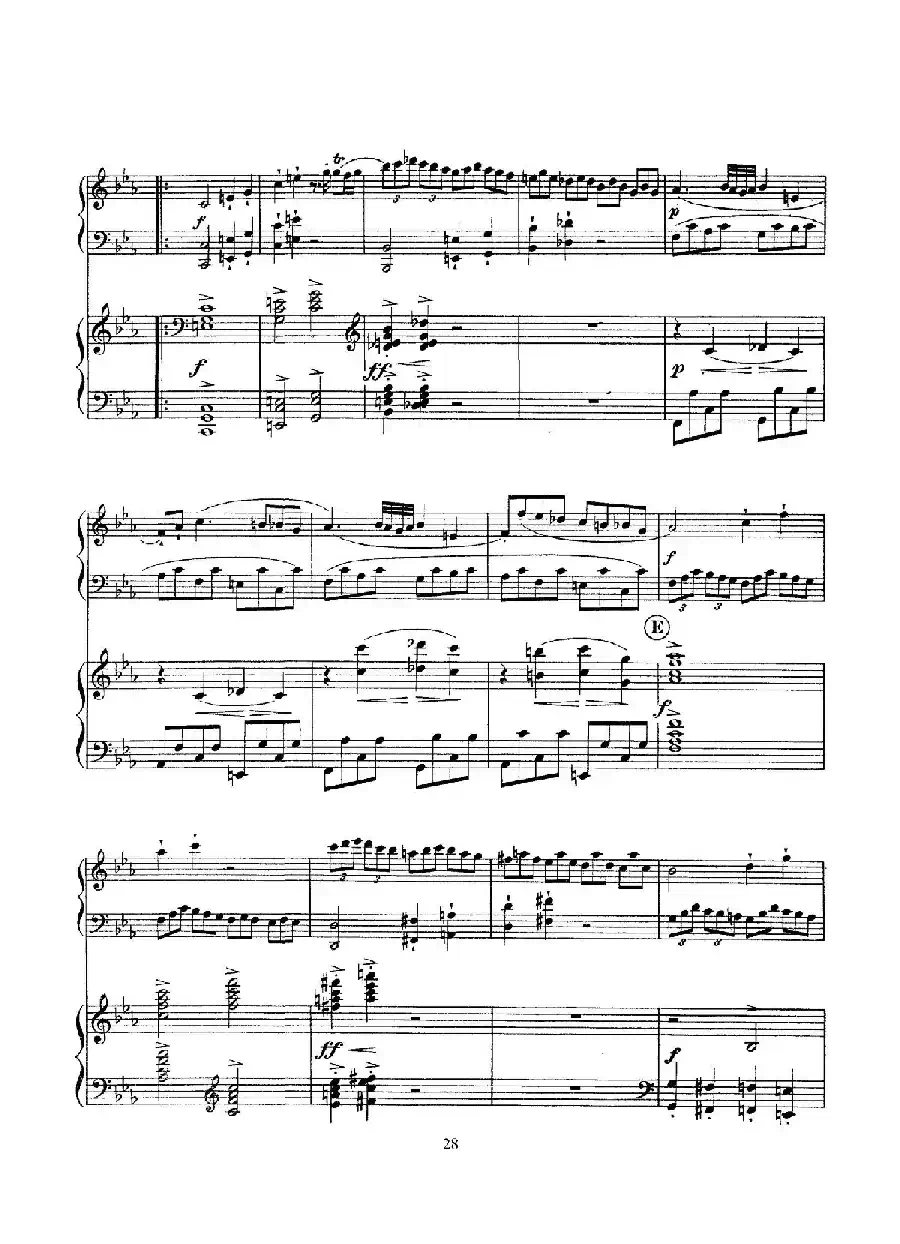 根据21首钢琴奏鸣曲改编的双钢琴版钢琴奏鸣曲四首(第二首)