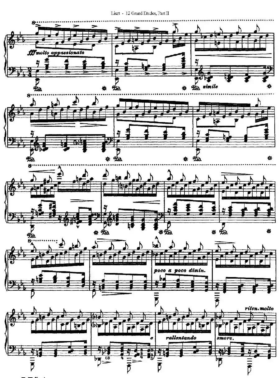 12 Grand Etudes S.137(12首华丽的练习曲·8)