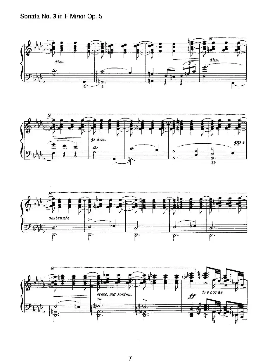 Piano Sonata No.3 in f Minor Op.5(f小调第三钢琴奏鸣曲)
