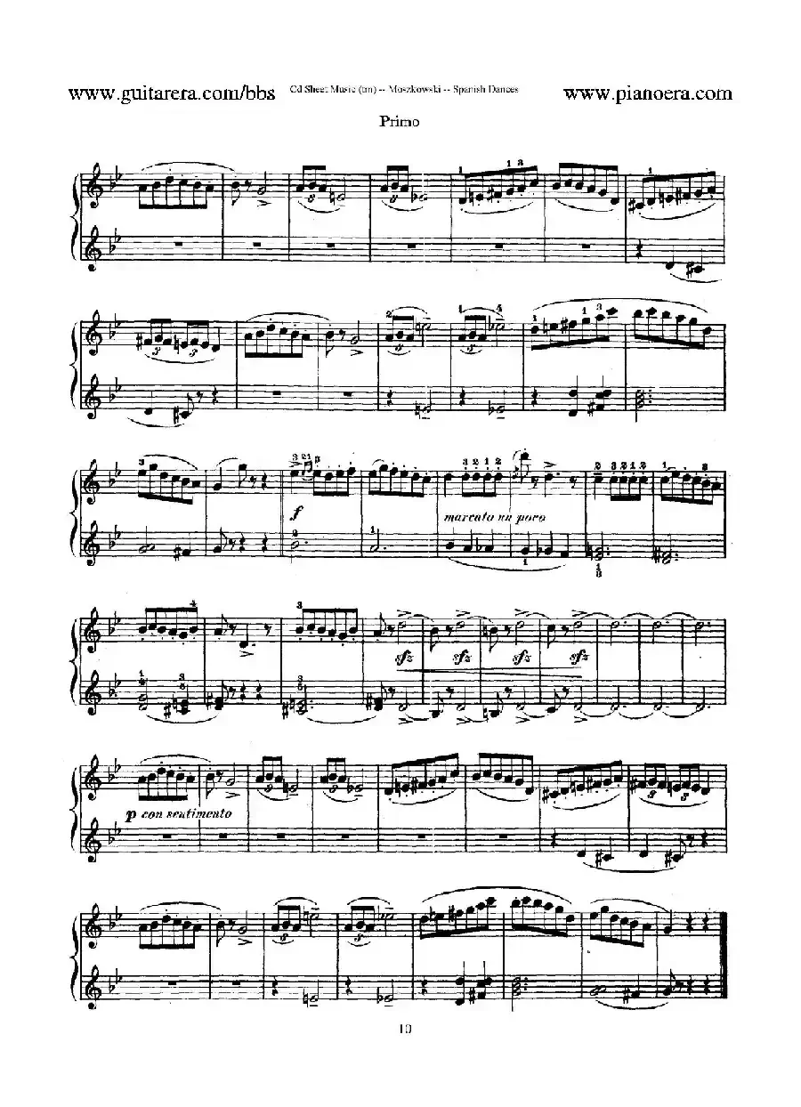 Spanish Dances Op.12(西班牙舞曲·四手联弹版)
