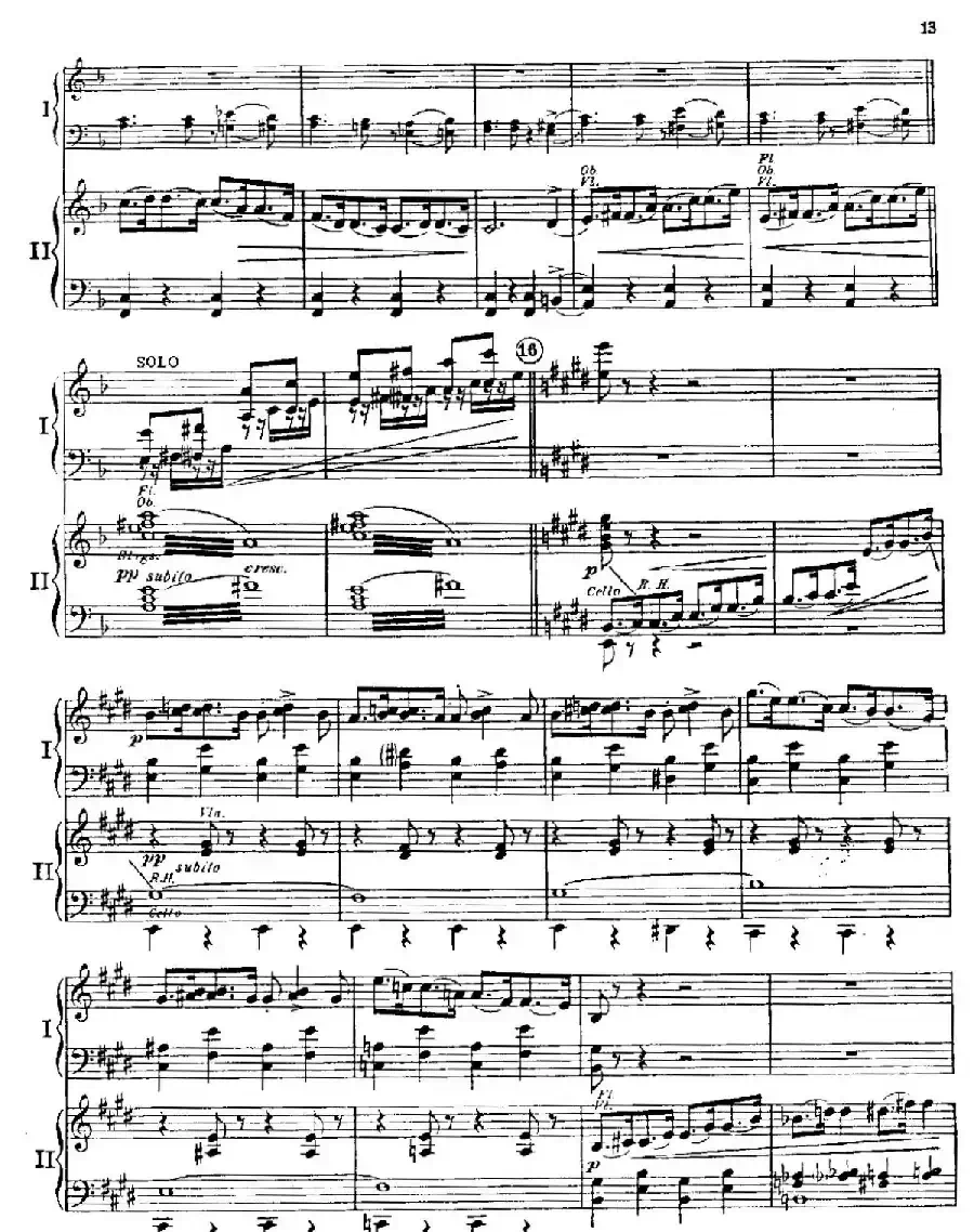 F大调爵士钢琴协奏曲(美版双钢琴原谱 P11—20)