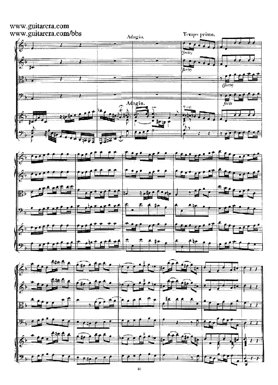 d小调第一号古钢琴协奏曲 BWV 1052(总谱)