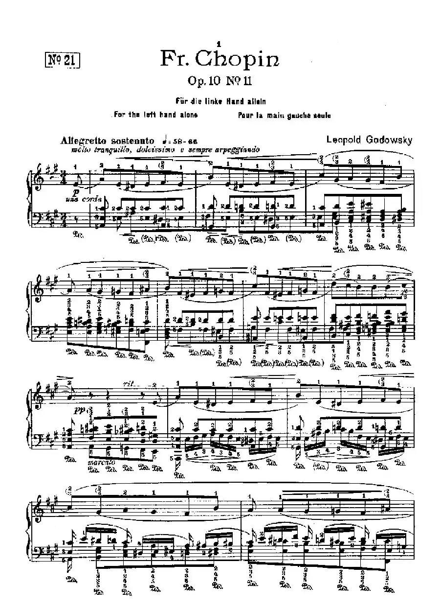 53首以肖邦练习曲为素材而作的练习曲(No.21)