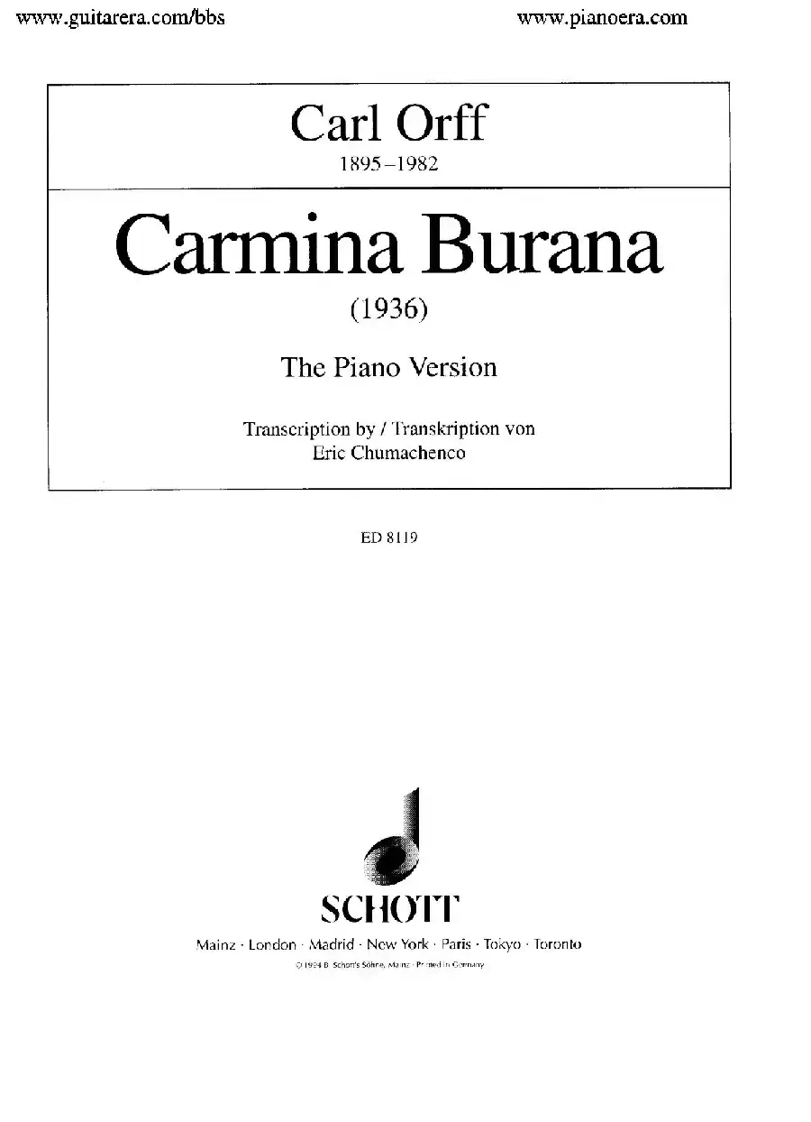 Carmina Burana(布兰诗歌)(清唱剧)