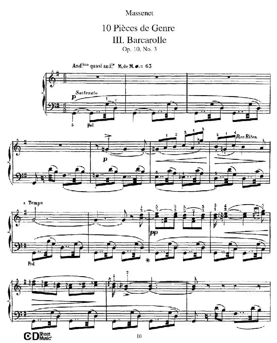 Dix Pièces de Genre Op.10(10首个性小品·Ⅲ)
