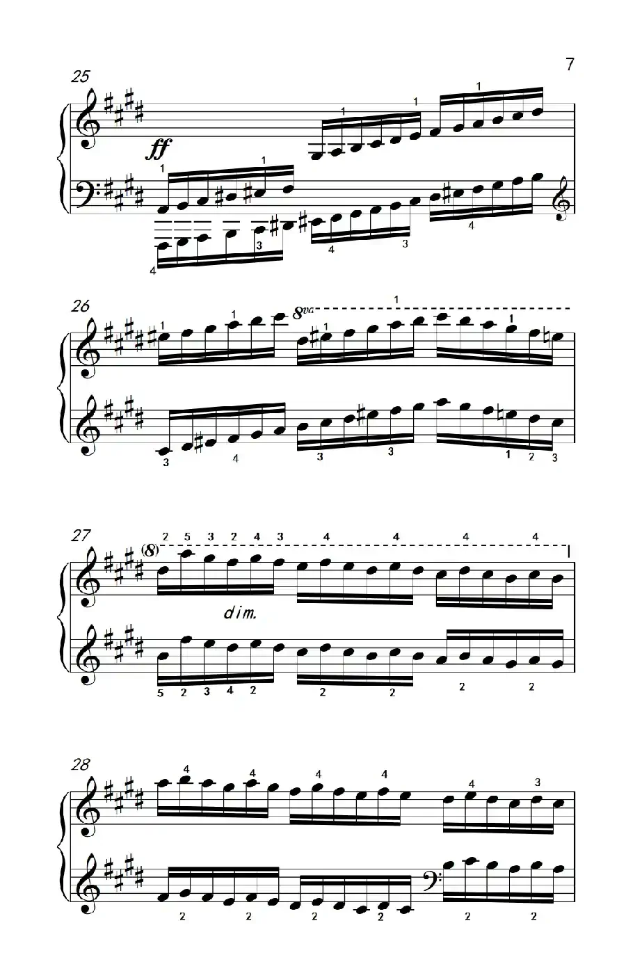 第七级3.练习曲(中央音乐学院 钢琴(业余)考级教程 7-9级)