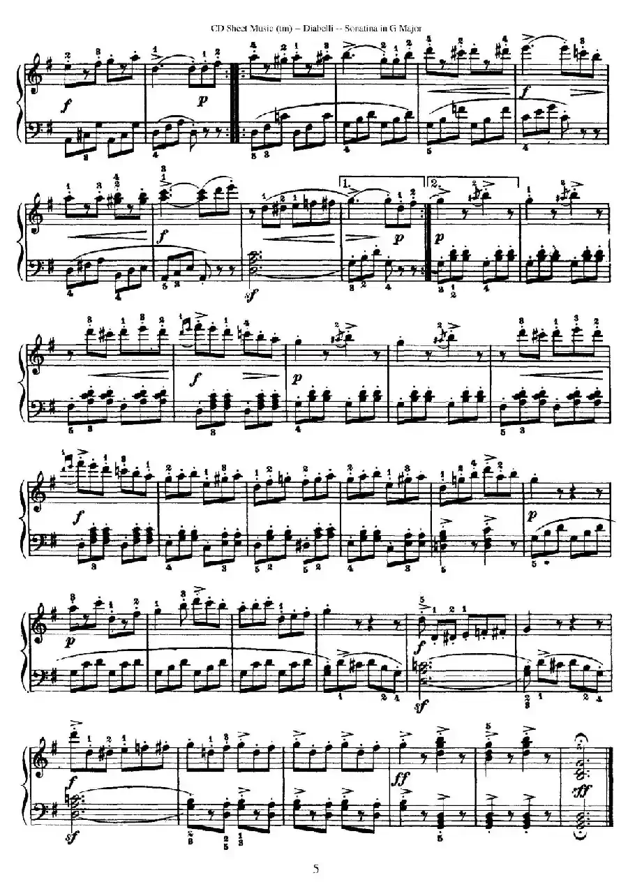 7 Piano Sonatinas Op.168(7首钢琴小奏鸣曲 No.6)