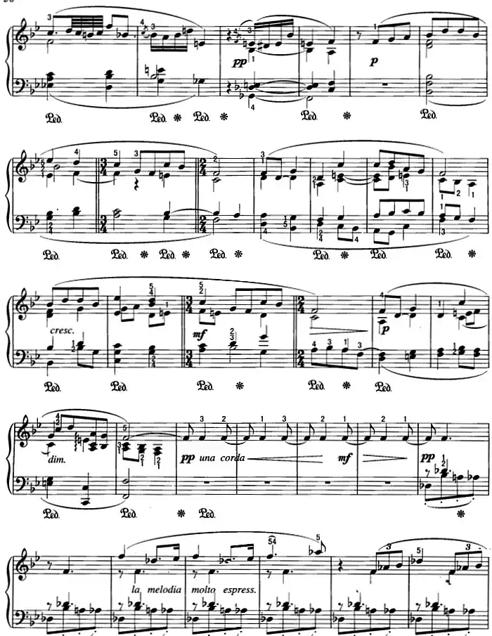 不可不弹的世界钢琴名曲:如歌的行板