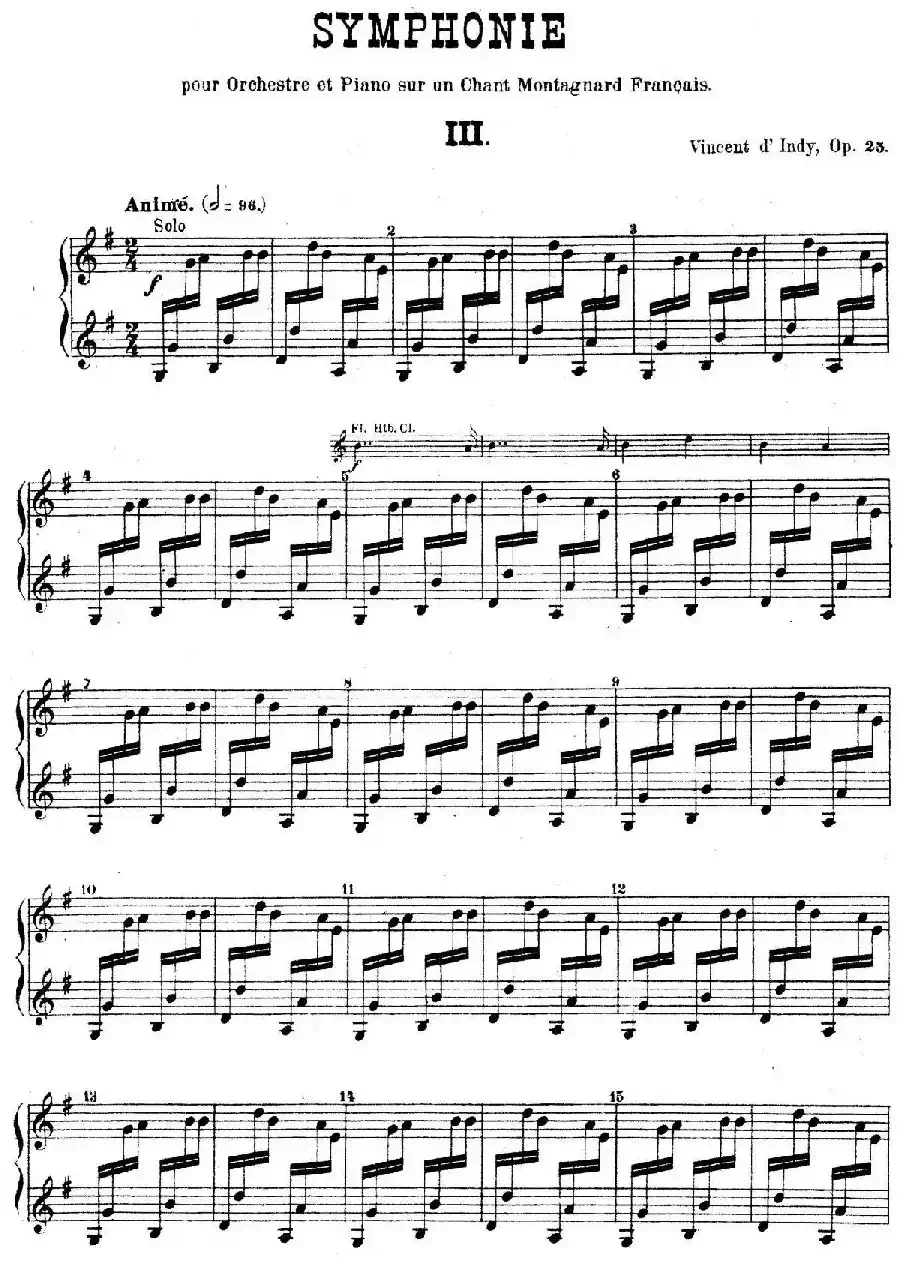 Symphony on a French Mountain Air Op.25(法国山歌交响曲·钢琴独奏·Ⅲ)