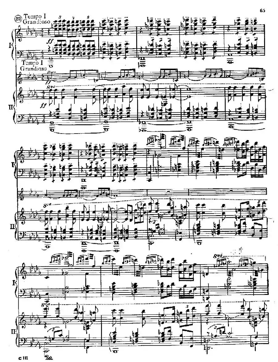F大调爵士钢琴协奏曲(美版双钢琴原谱 P61—68)