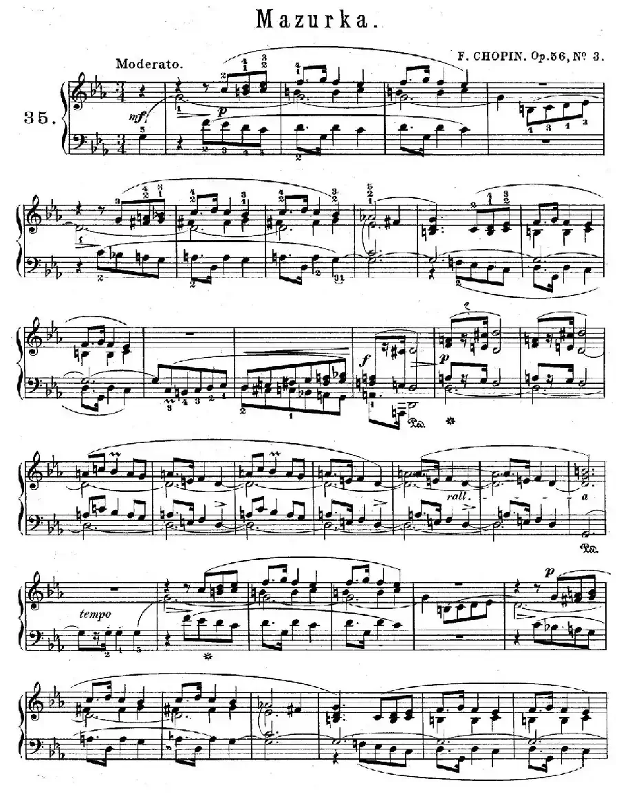 Trois Mazurkas Op.56 (3首玛祖卡舞曲·3)