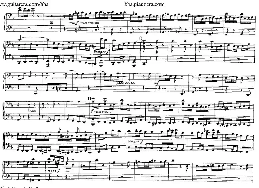 Brandenburg Concerto No.2 in F Major BWV.1047(F大调第二勃兰登堡协奏曲·四手联弹版)