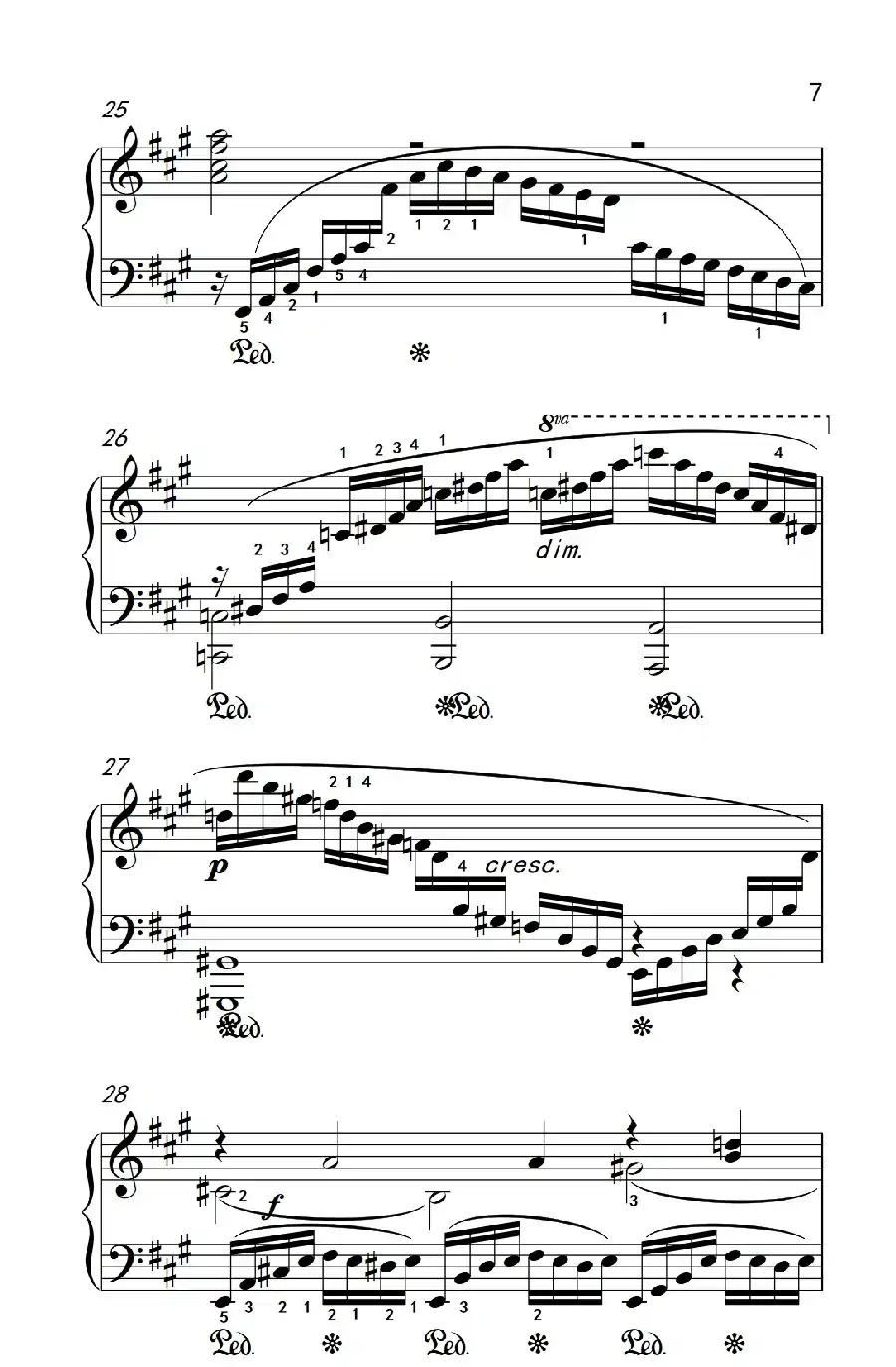 第九级2.练习曲 No.7(中央音乐学院 钢琴(业余)考级教程 7-9级)