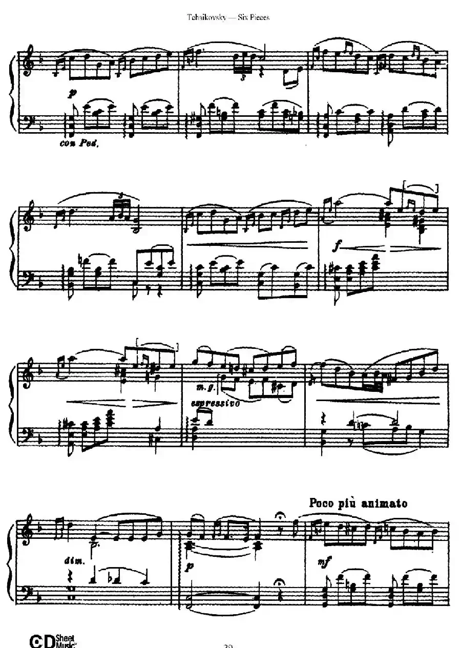 Six Pieces Op.51(6首小品·5)