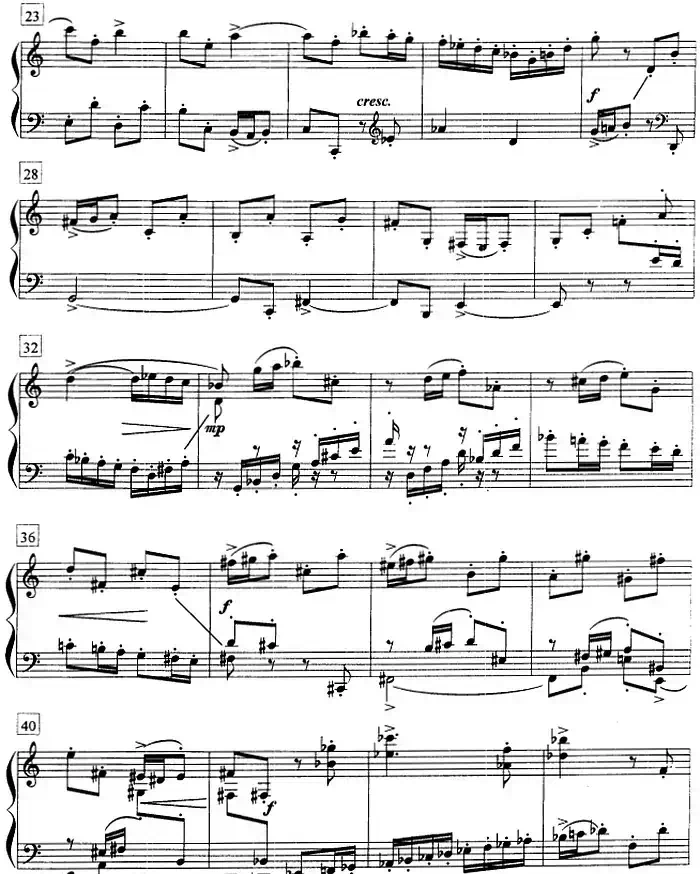 钢琴教程第八级 复调曲(前奏曲与赋格 Op.87 No.2)