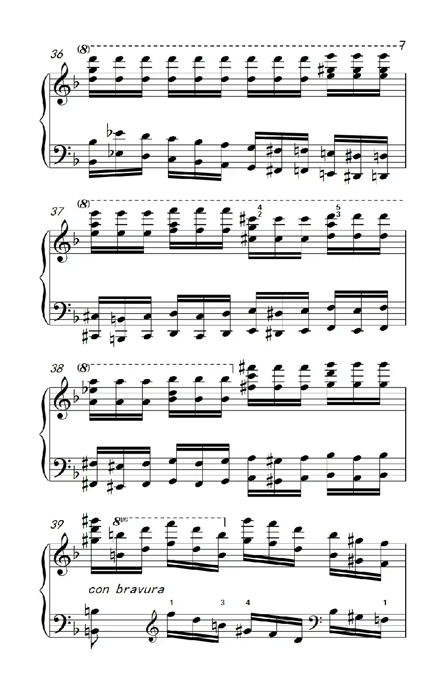 莫什科夫斯基 钢琴练习曲(第九首)