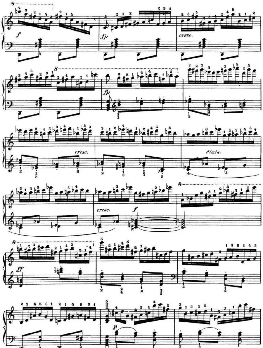 50首车尔尼Op.740钢琴手指灵巧技术练习曲(NO.16)