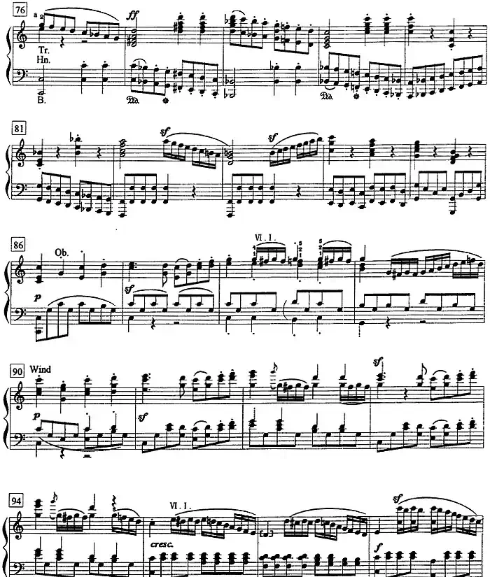 钢琴教程第八级 大型乐曲(C大调第一钢琴协奏曲 Op.15 第一乐章)