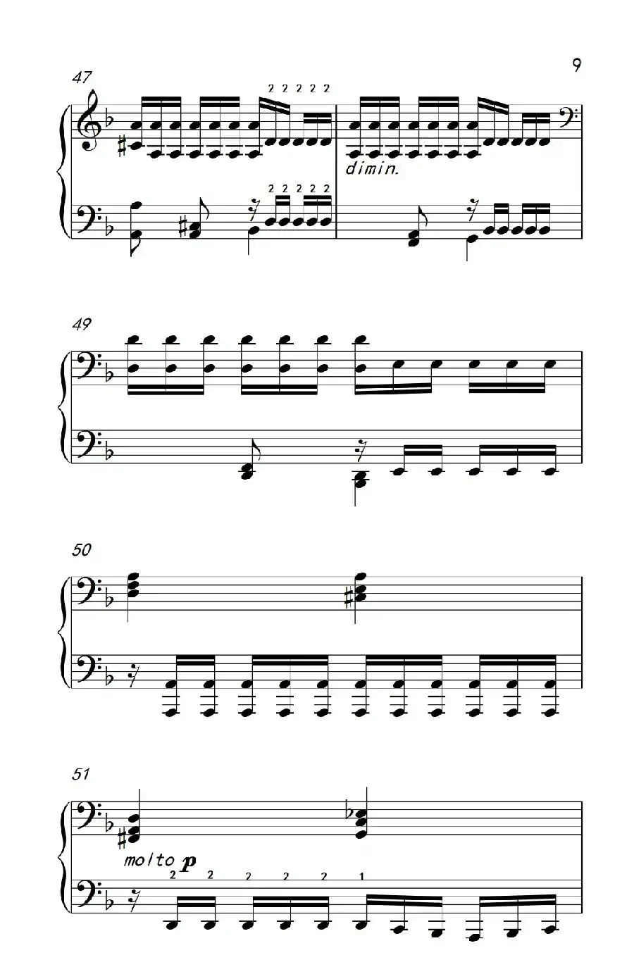 莫什科夫斯基 钢琴练习曲(第九首)