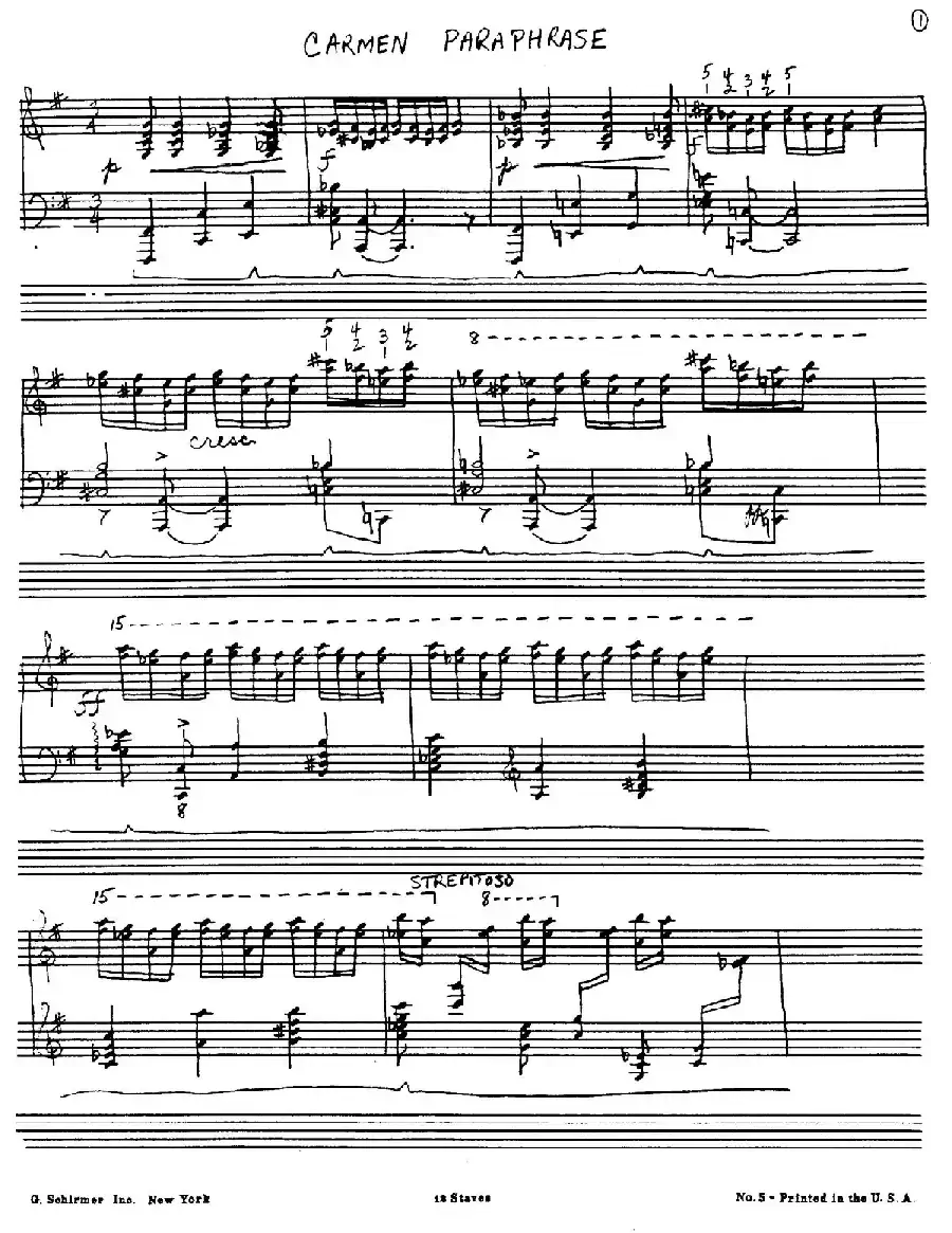 Carmen Variations 12 Pieces(12首卡门主题变奏曲·12)