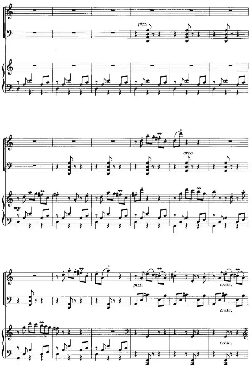 钢琴三重奏(亢竹青作曲版、小提琴+大提琴+钢琴)