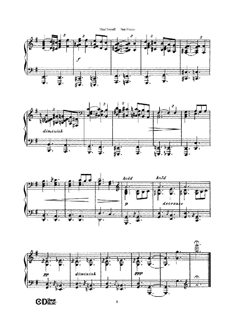 海景 Sea Pieces Op.55(No.3)