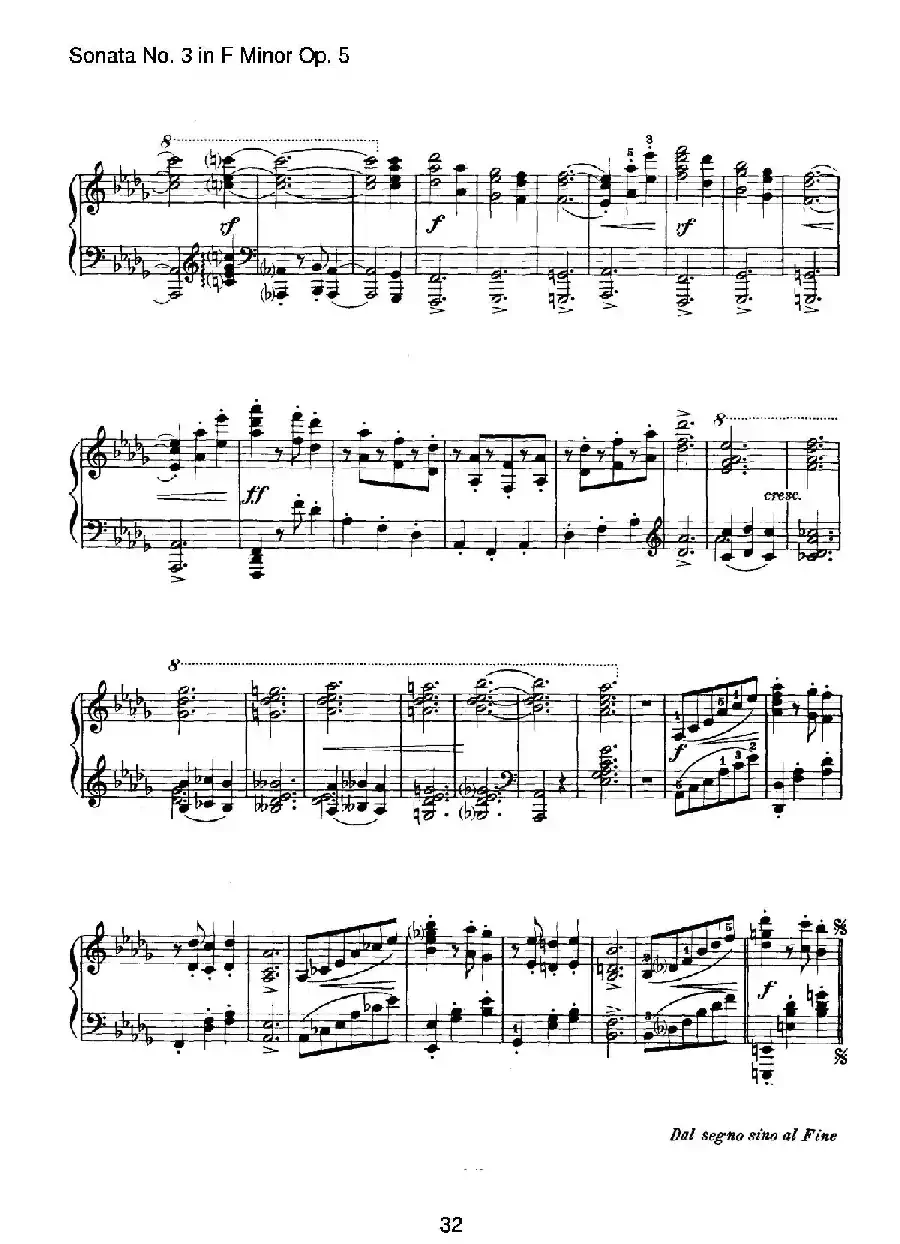 Piano Sonata No.3 in f Minor Op.5(f小调第三钢琴奏鸣曲)