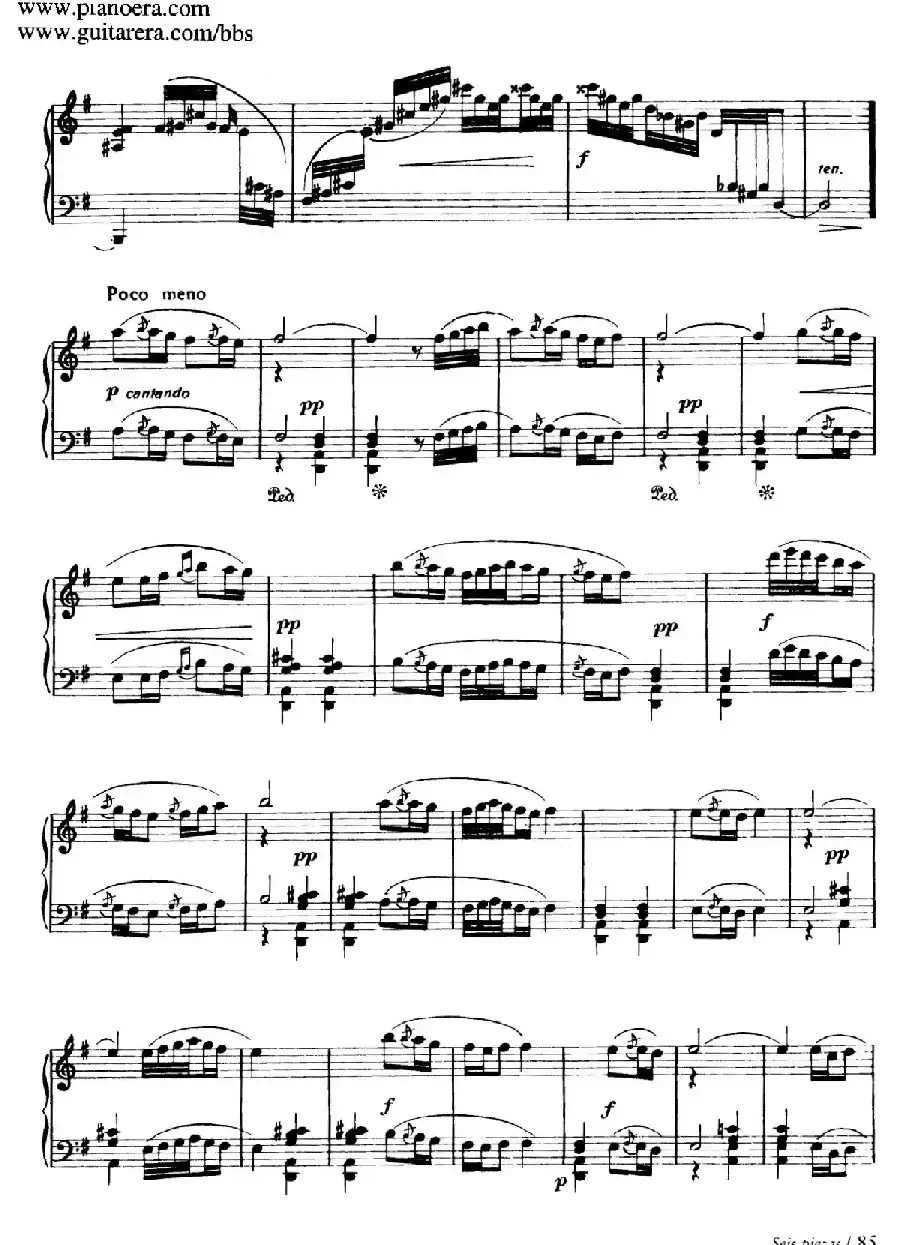 Six Pieces on Spanish Folksongs H.125(6首西班牙民谣小品·4. 巴斯克舞曲 Vascongada)