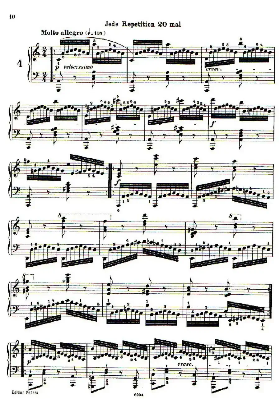 School of the Virtuoso Op.365(60首钢琴高级练习曲·4)